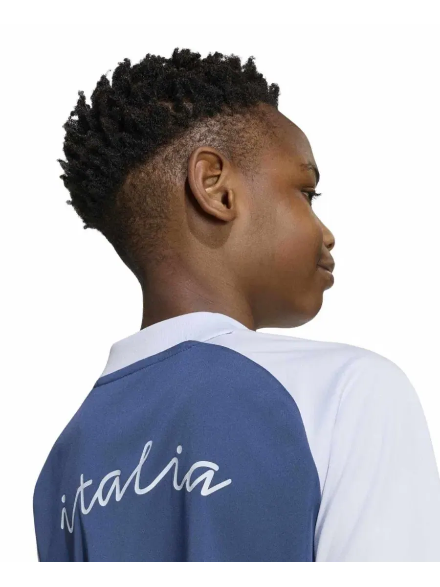 Футболка предматчевая Adidas Italia 2026, Slim, с длинным рукавом — изображение 9 из 14, синий