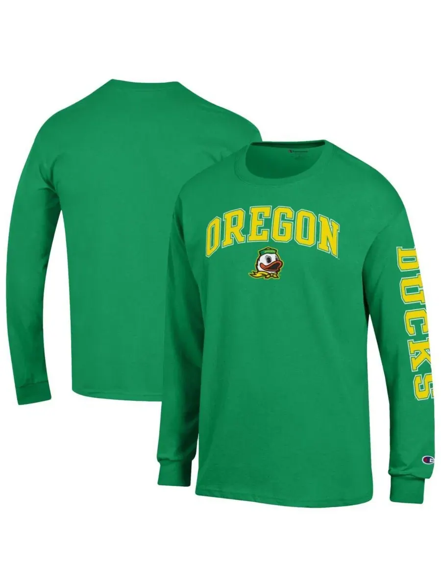 Футболка с длинным рукавом Oregon Ducks Arch Over Logo 2-Hit Champion