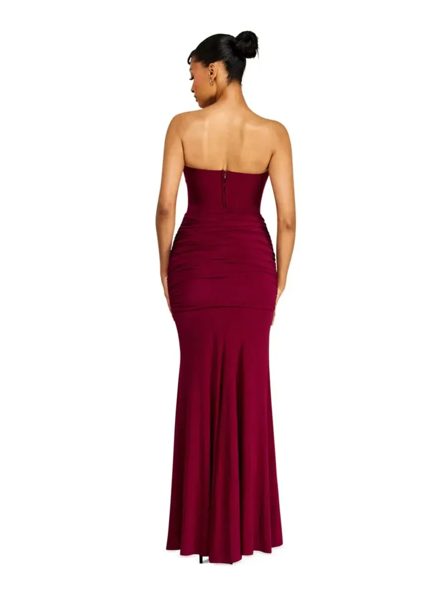 Платье вечернее с длинным рукавом, модель Long Sweetheart-Neck Gown Alex & Sophia, New Burg — изображение 5 из 6