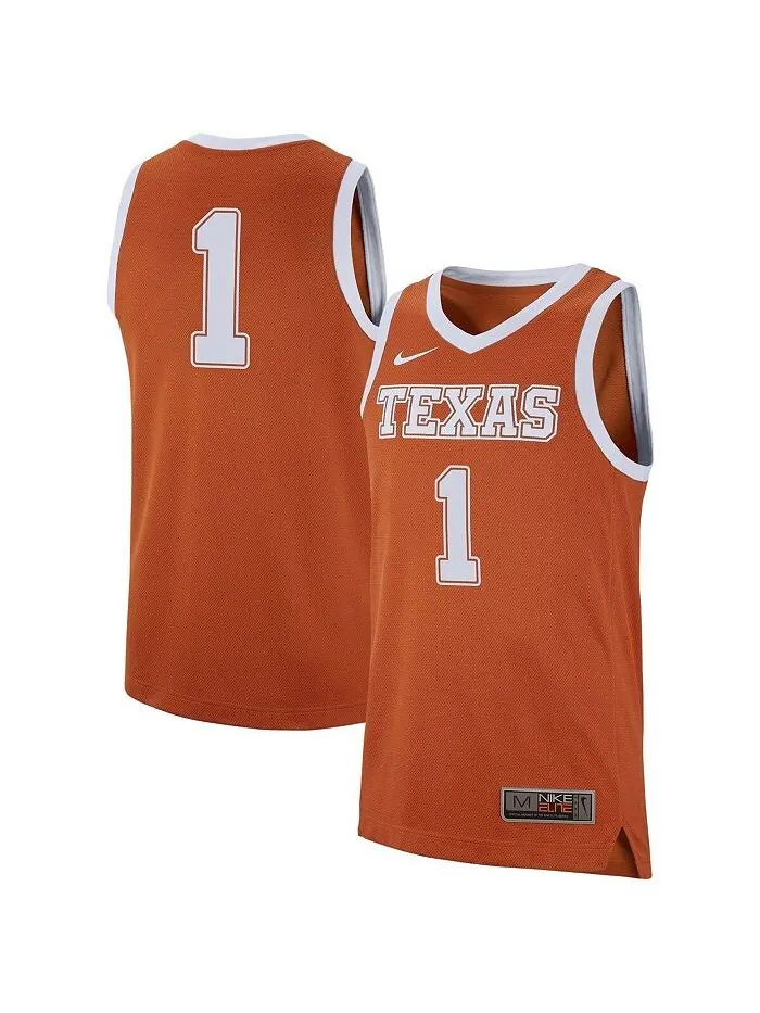 Реплика мужского джерси №1 Burnt Orange Texas Longhorns Nike