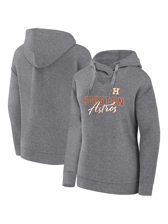 Женский легкий приталенный пуловер с капюшоном с фирменным логотипом Houston Astros Script Favorite