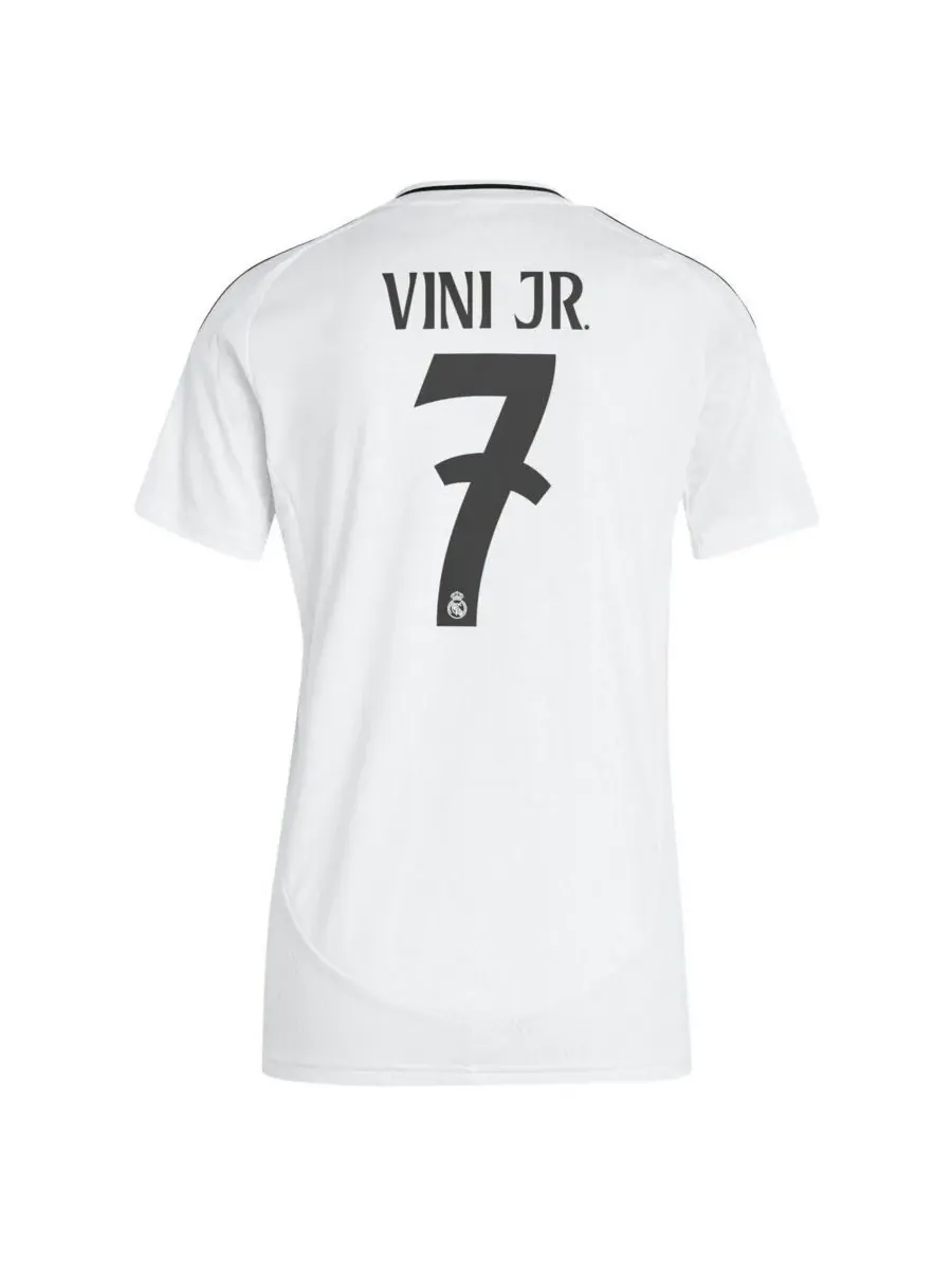 Adidas Женская белая домашняя реплика игровой футболки Vini Jr. Real Madrid сезона 2024/25 "Реал — изображение 3 из 3, белый