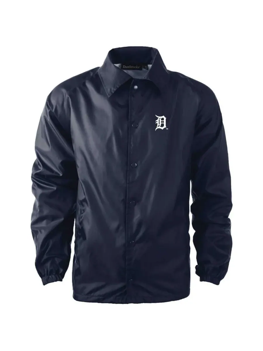 Мужская ветровка Detroit Tigers Coach's Raglan Full-Snap Dunbrooke
