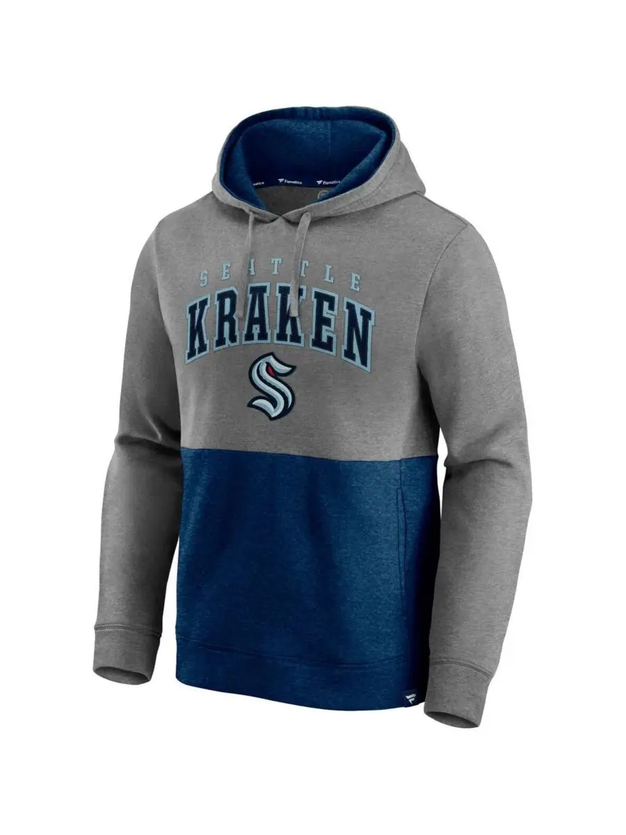 Fanatics Мужская толстовка с капюшоном Seattle Kraken Block Party Classic Arch Signature — изображение 2 из 3