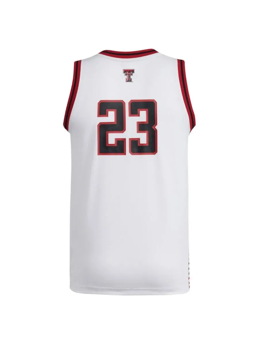 Adidas Мужская белая реплика майки Swingman команды Texas Tech Red Raiders, размер 23 — изображение 3 из 3, белый