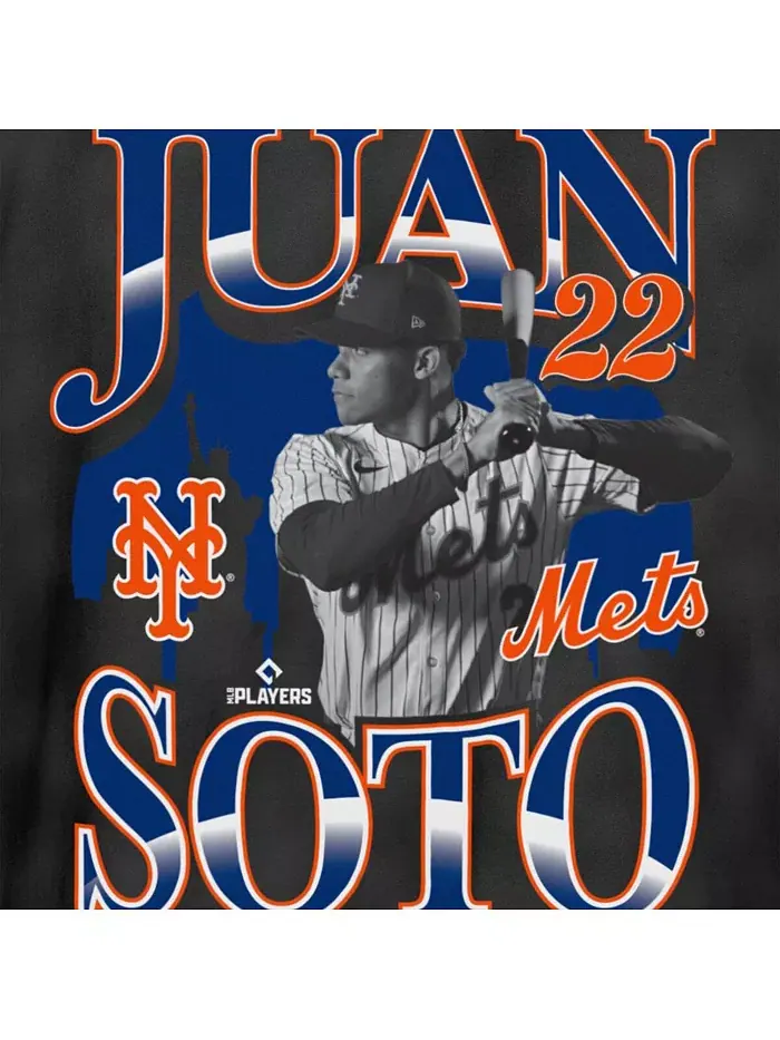 Мужская футболка Juan Soto Black New York Mets Batter Up Player New Era — изображение 4 из 4
