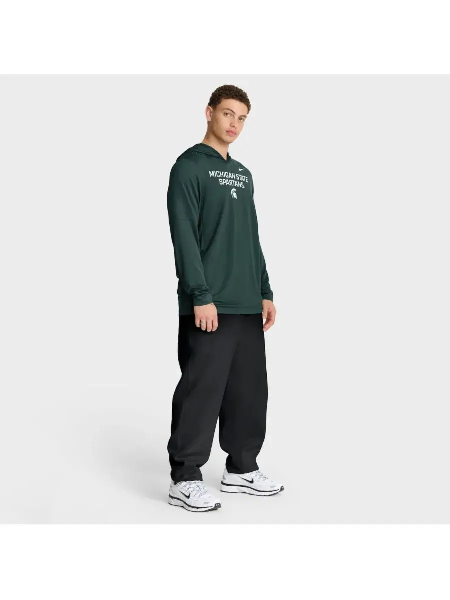 Nike Мужская зеленая толстовка с длинными рукавами Michigan State Spartans 2025 Sideline Performance — изображение 3 из 5