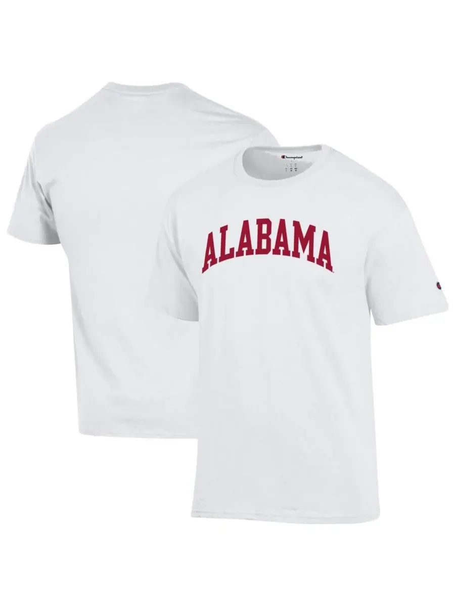Champion Мужская белая базовая футболка Alabama Crimson Tide Basic Arch