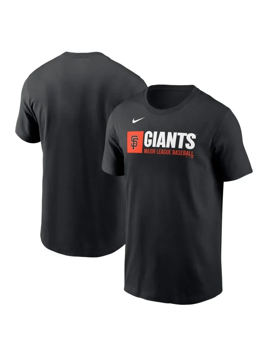 Nike Мужская черная футболка с логотипом команды San Francisco Giants