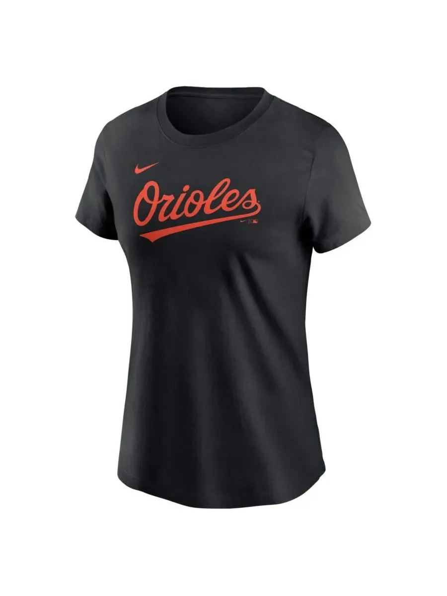 Nike Женская футболка Adley Rutschman Black Baltimore Orioles с номером и флажком — изображение 2 из 3, черный