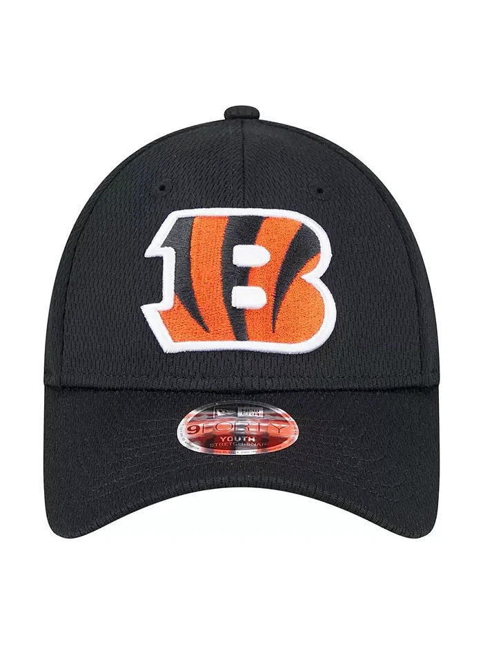 Дошкольная черная шапка Cincinnati Bengals Main 9FORTY с регулируемой высотой New Era — изображение 3 из 4
