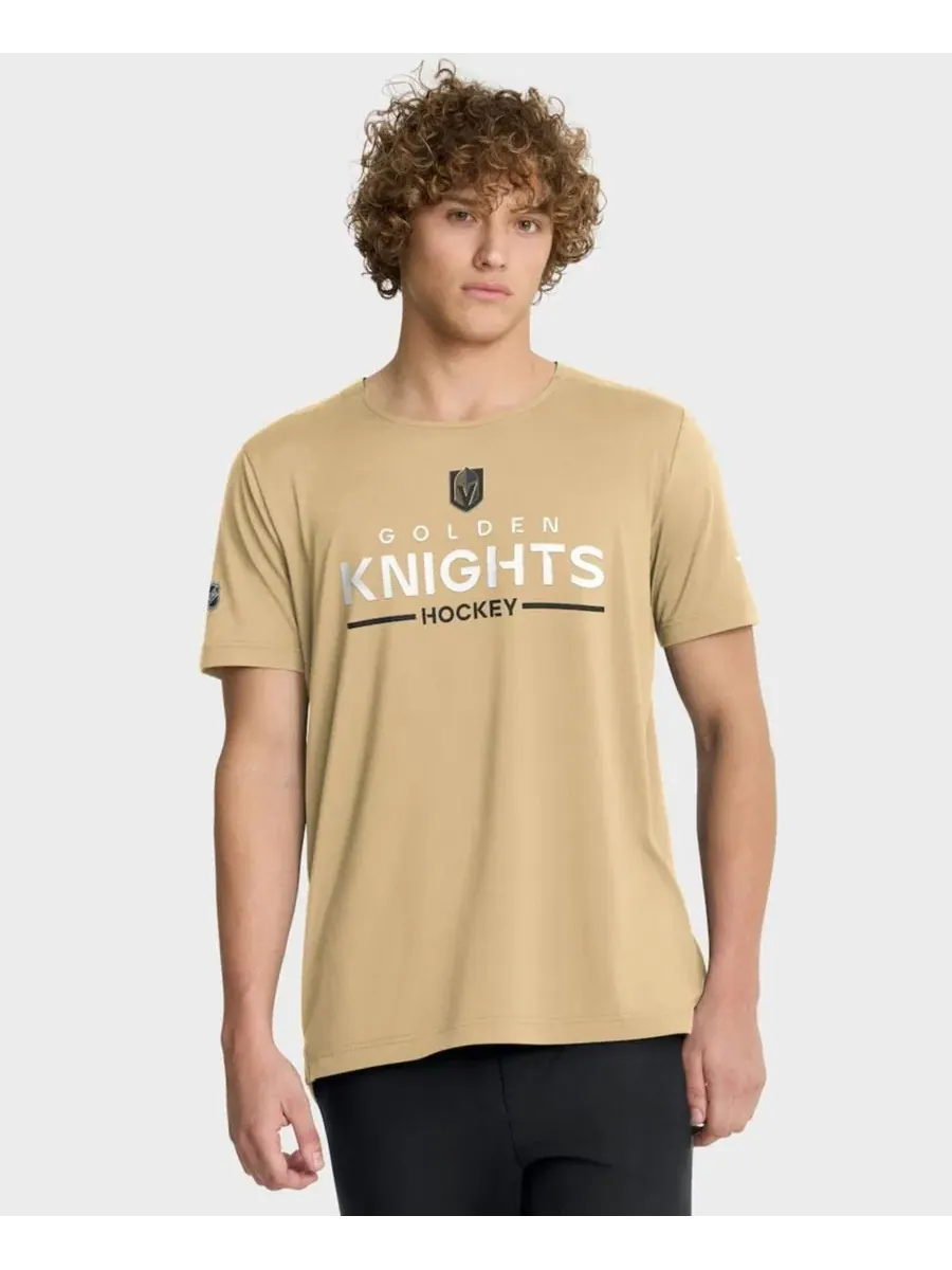 Мужская золотая футболка Vegas Golden Knights Authentic Pro Rink Tech Fanatics — изображение 3 из 5, золото