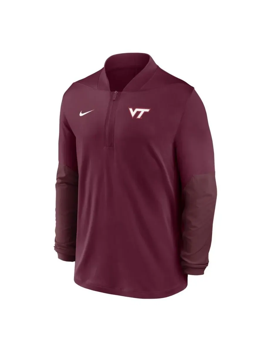 Nike Мужская бордовая толстовка Virginia Tech Hokies Dri-FIT с застежкой-молнией до середины груди — изображение 3 из 3