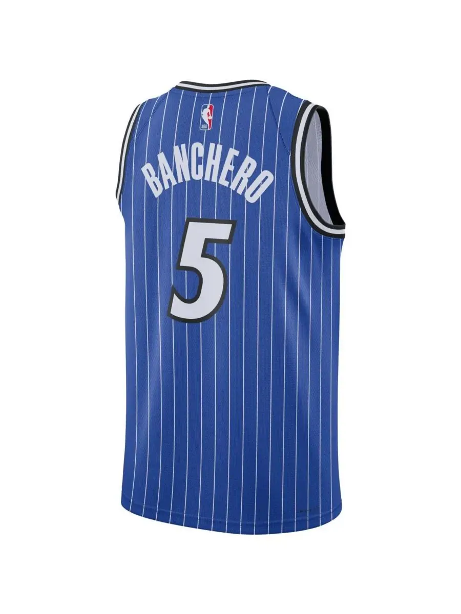 Nike Мужская и женская синяя футболка Paolo Banchero Orlando Magic Swingman Player Icon Edition — изображение 2 из 3, синий