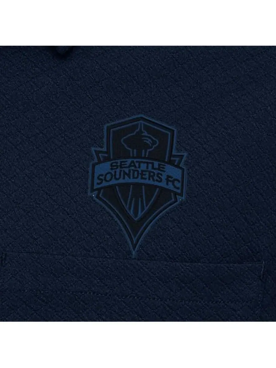 Antigua Мужская темно-синяя куртка-рубашка Seattle Sounders FC с ромбовидным узором и пуговицами — изображение 4 из 4