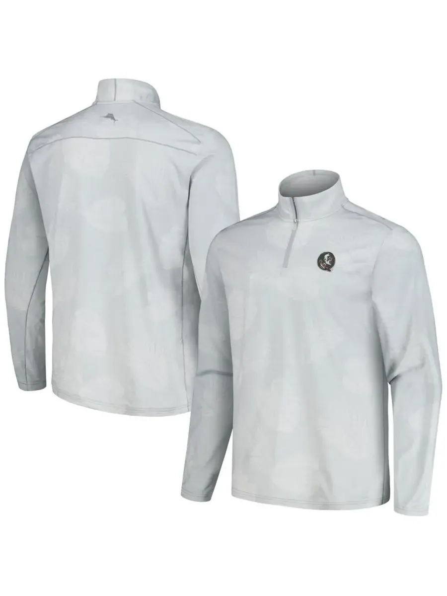Tommy Bahama Мужская серая куртка Florida State Seminoles Delray Frond IslandZone с половинной