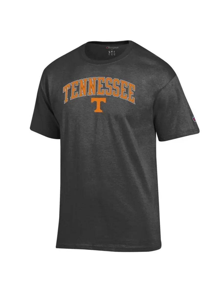Champion Мужская футболка с арочным логотипом команды Tennessee Volunteers цвета хаки — изображение 2 из 3, темно-серый