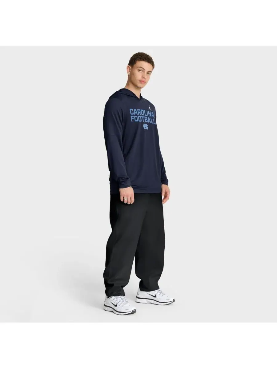 Jordan Мужская темно-синяя толстовка с длинными рукавами North Carolina Tar Heels 2025 Sideline — изображение 3 из 5