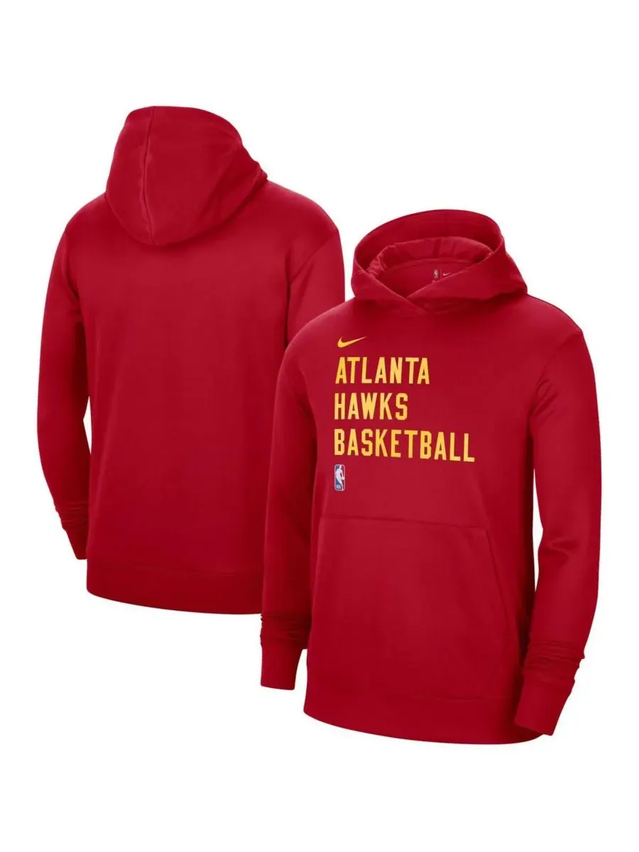 Nike Мужская и женская красная толстовка с капюшоном Atlanta Hawks 2023/24 Performance Spotlight