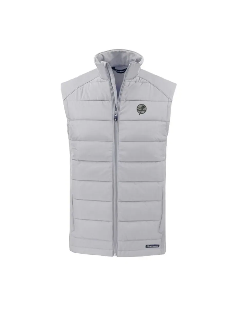 Мужской жилет с принтом New York Yankees Evoke Hybrid Eco Softshell Cutter & Buck — изображение 2 из 3, серый