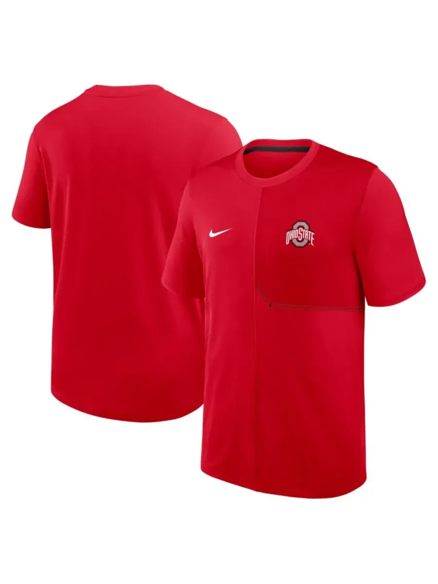 Футболка с коротким рукавом Ohio State Buckeyes 2026 Sideline UV Dri-FIT Coaches Nike