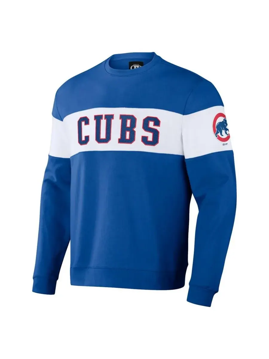 Мужская толстовка Darius Rucker Collection от Royal Chicago Cubs в полоску Fanatics — изображение 2 из 3, королевский