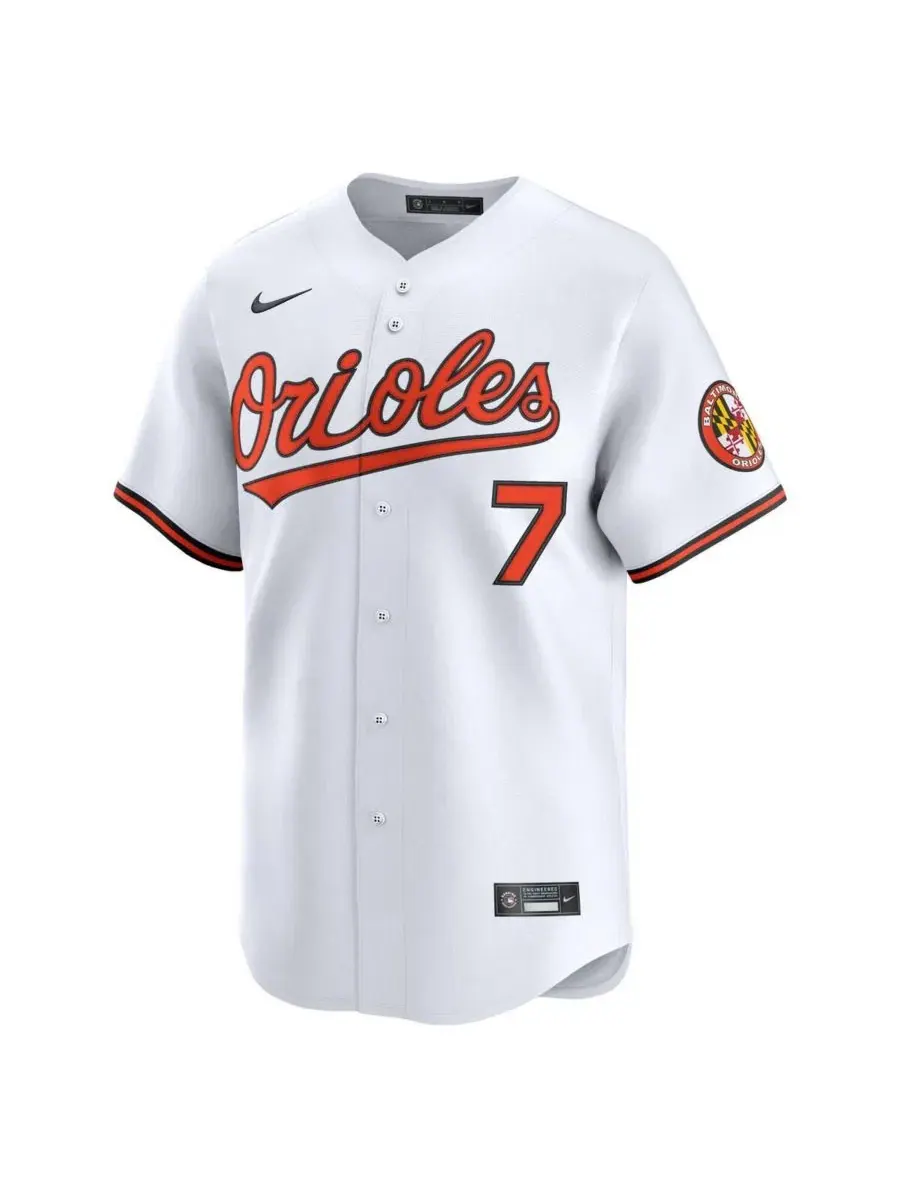 Джерси Nike Men's Jackson Holliday White Baltimore Orioles Home Limited — изображение 2 из 3, белый
