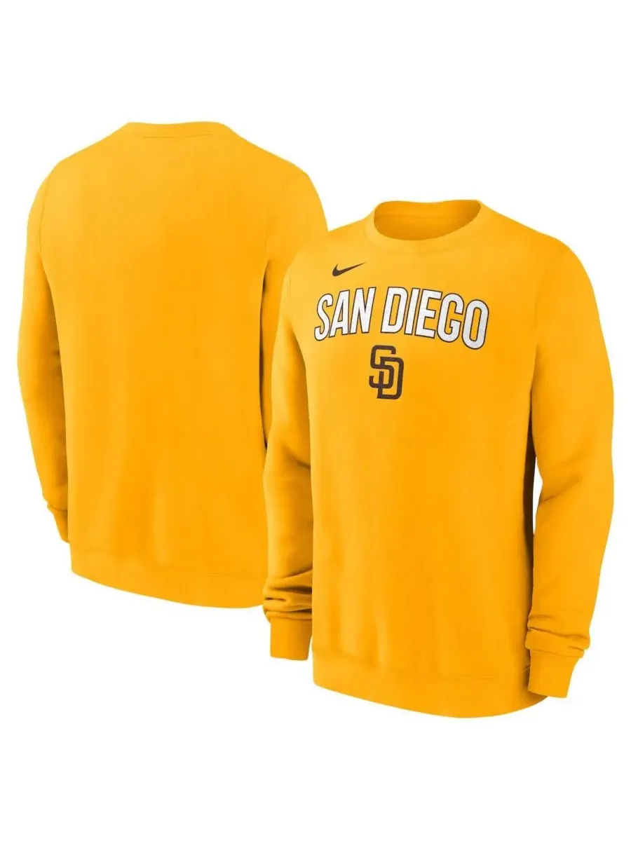 Мужская золотистая толстовка с логотипом San Diego Padres Nike