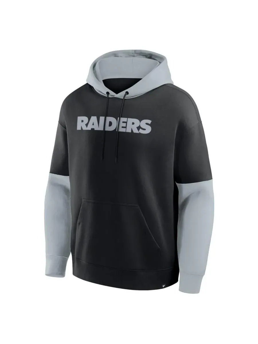 Fanatics Мужская черная толстовка с капюшоном в виде шлема команды Las Vegas Raiders — изображение 2 из 3, черный