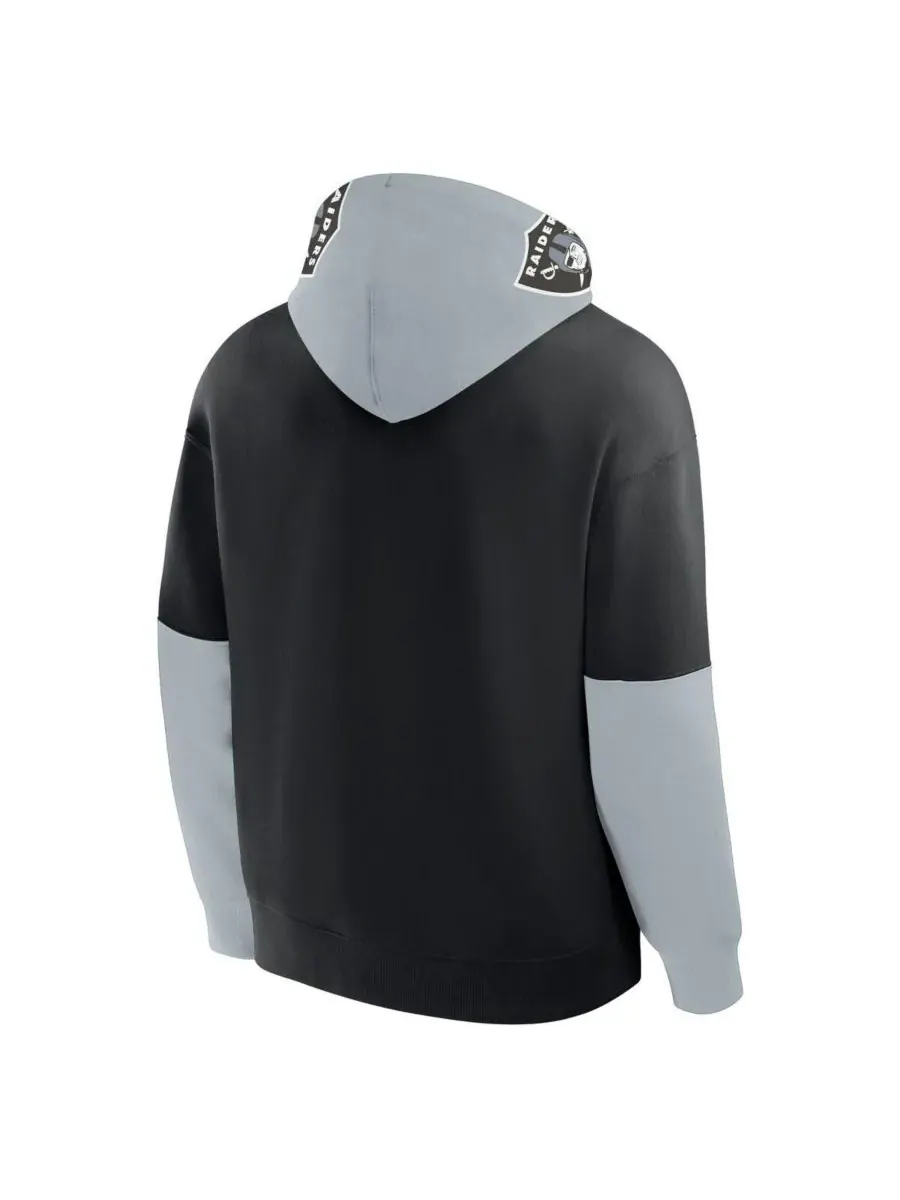 Fanatics Мужская черная толстовка с капюшоном в виде шлема команды Las Vegas Raiders — изображение 3 из 3, черный