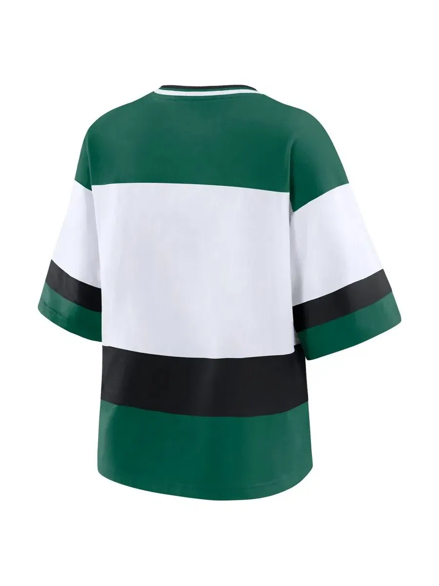 Футболка с V-образным вырезом и реглан-рукавами Minnesota Wild WEAR by Erin Andrews — изображение 4 из 7, зеленый белый