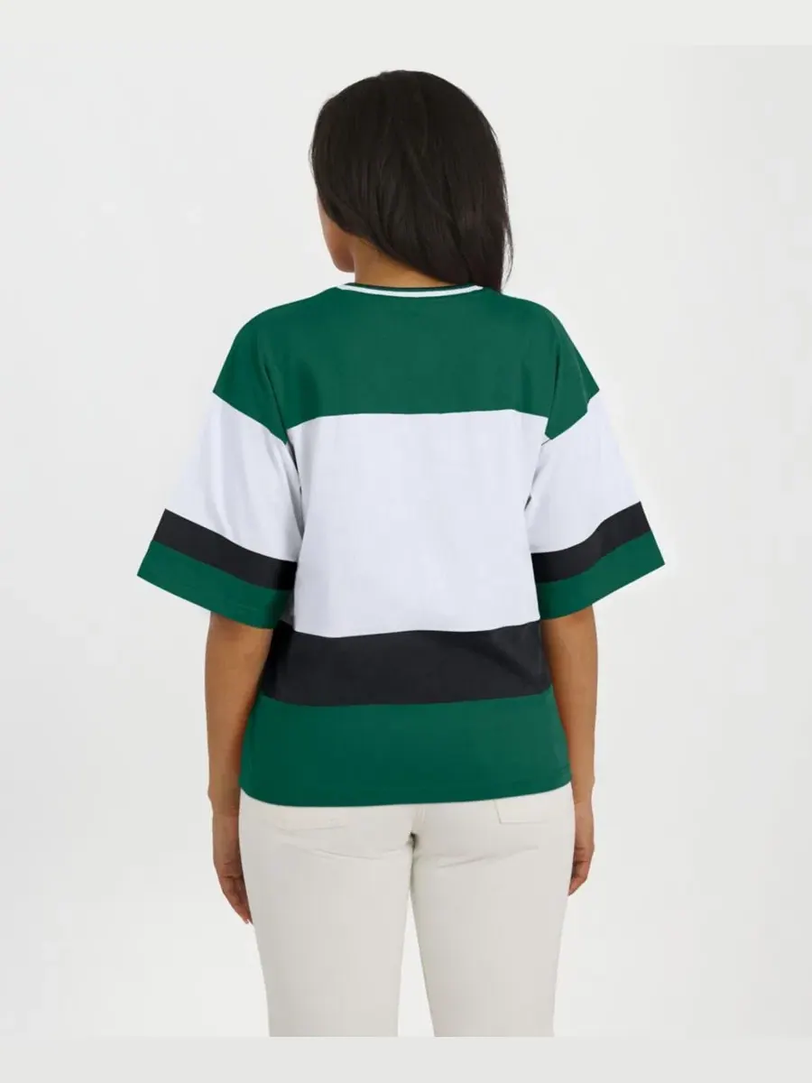 Футболка с V-образным вырезом и реглан-рукавами Minnesota Wild WEAR by Erin Andrews — изображение 6 из 7, зеленый белый