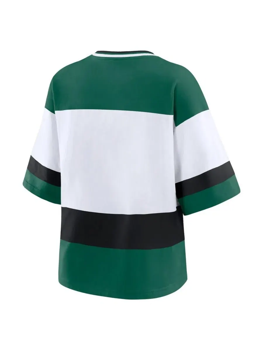 Футболка с V-образным вырезом и реглан-рукавами Minnesota Wild WEAR by Erin Andrews — изображение 7 из 7, зеленый белый