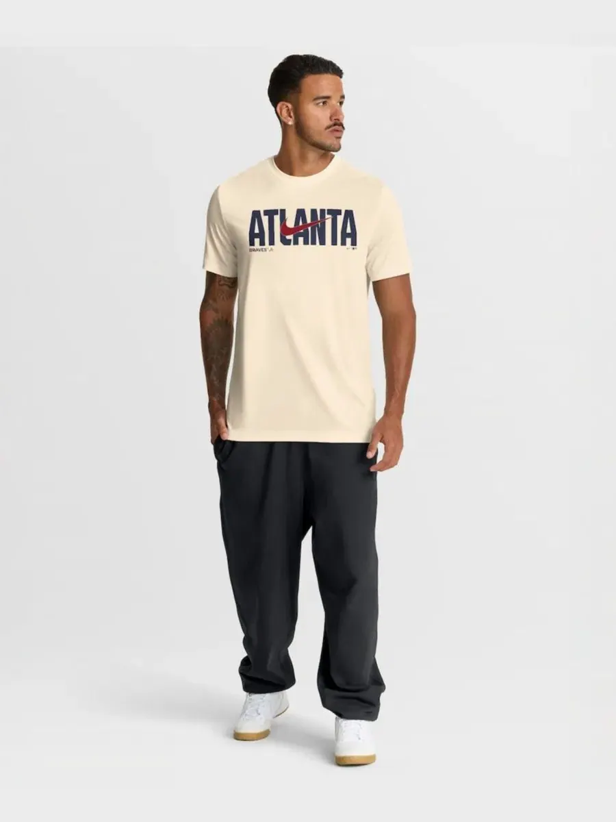 Футболка с длинным рукавом Swoosh Legend Dri-FIT Nike — изображение 2 из 3, бежевый