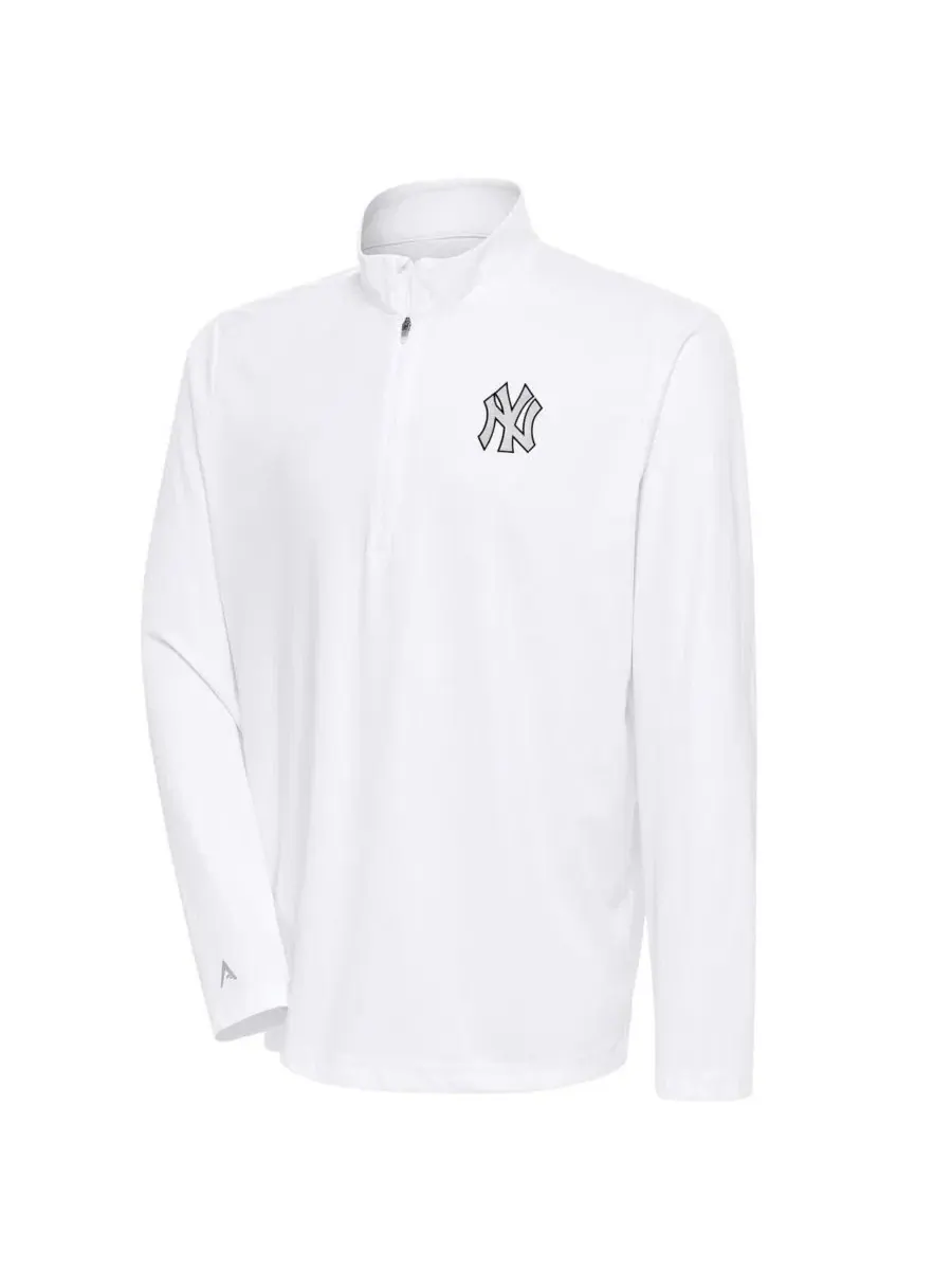 Куртка с четверть-застежкой New York Yankees Metallic Tribute Antigua