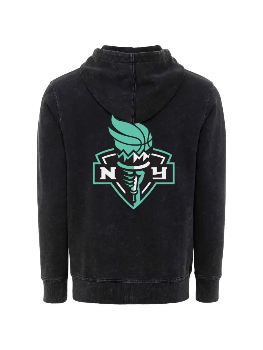 Sportiqe Мужская и женская черная толстовка с капюшоном New York Liberty Rock Roll Collection Jimi — изображение 2 из 3