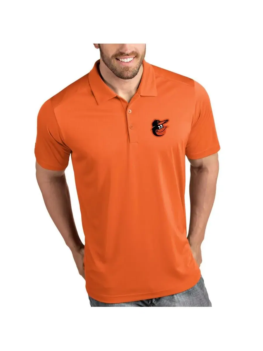 Antigua Мужская оранжевая рубашка-поло в честь команды Baltimore Orioles