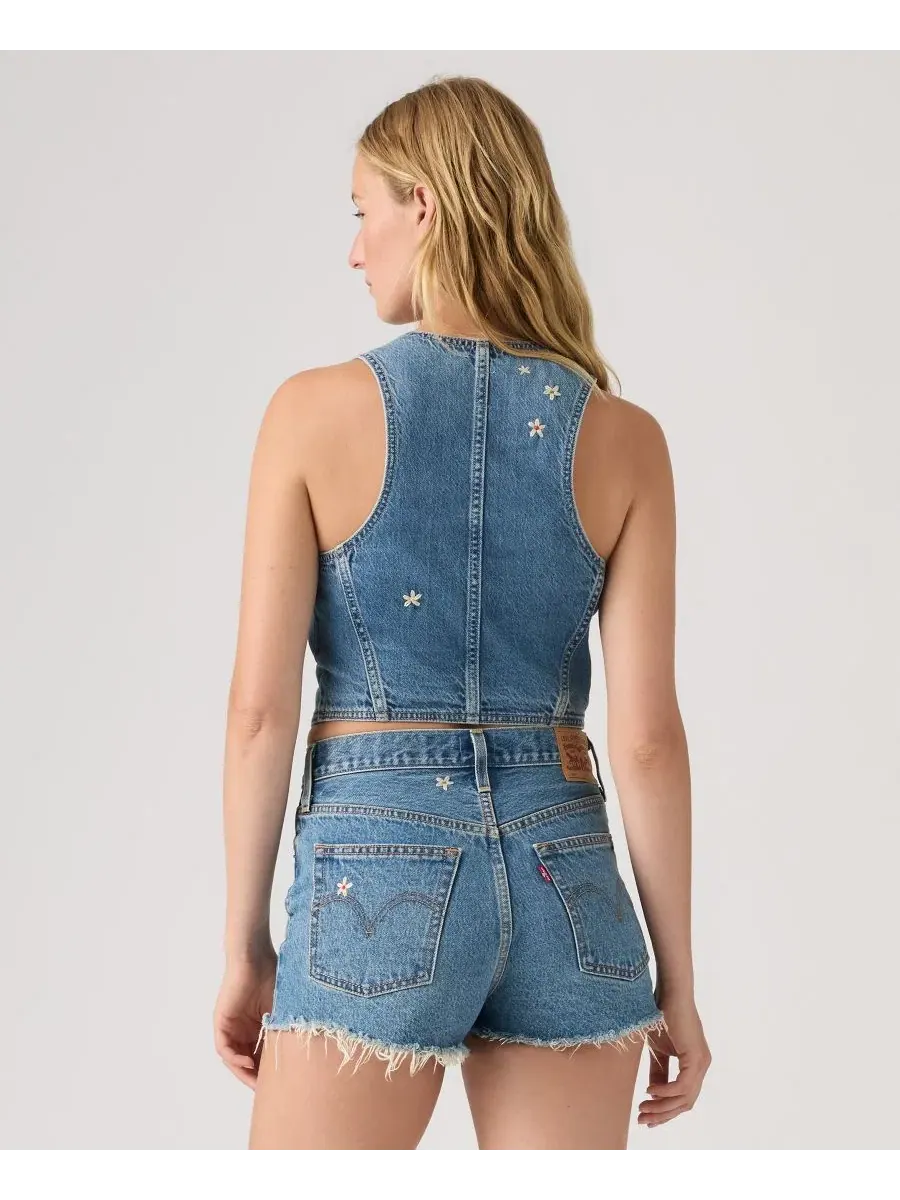 Жилет-безрукавка из хлопка с V-образным вырезом, Embroidered Mainline Levi's, Bee In The Bonnet Vest — изображение 4 из 4
