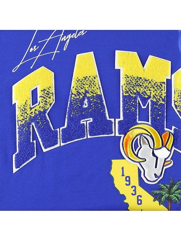 Мужская футболка Royal Los Angeles Rams Hometown Collection Pro Standard — изображение 5 из 5, королевский