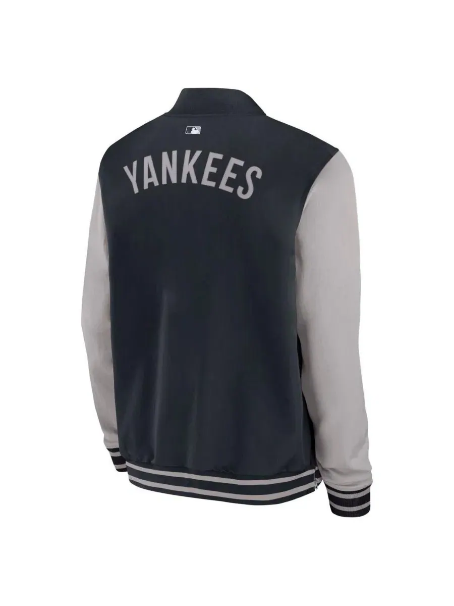 Куртка-бомбер Nike New York Yankees Authentic Collection Dugout Full-Zip — изображение 2 из 3, темно-синий серый