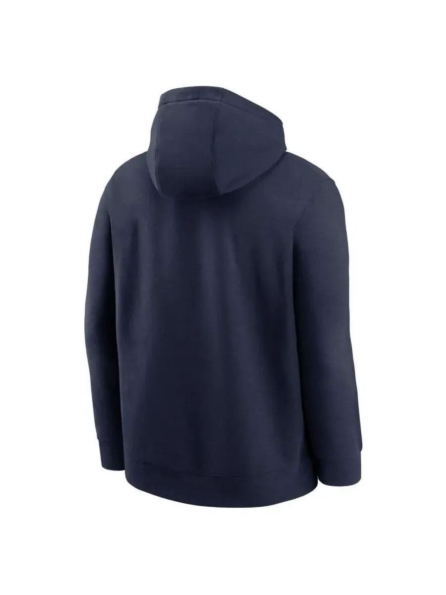 Толстовка на молнии Michigan Wolverines Club Fleece Arch Pullover Hoodie Nike — изображение 3 из 3, темно-синий