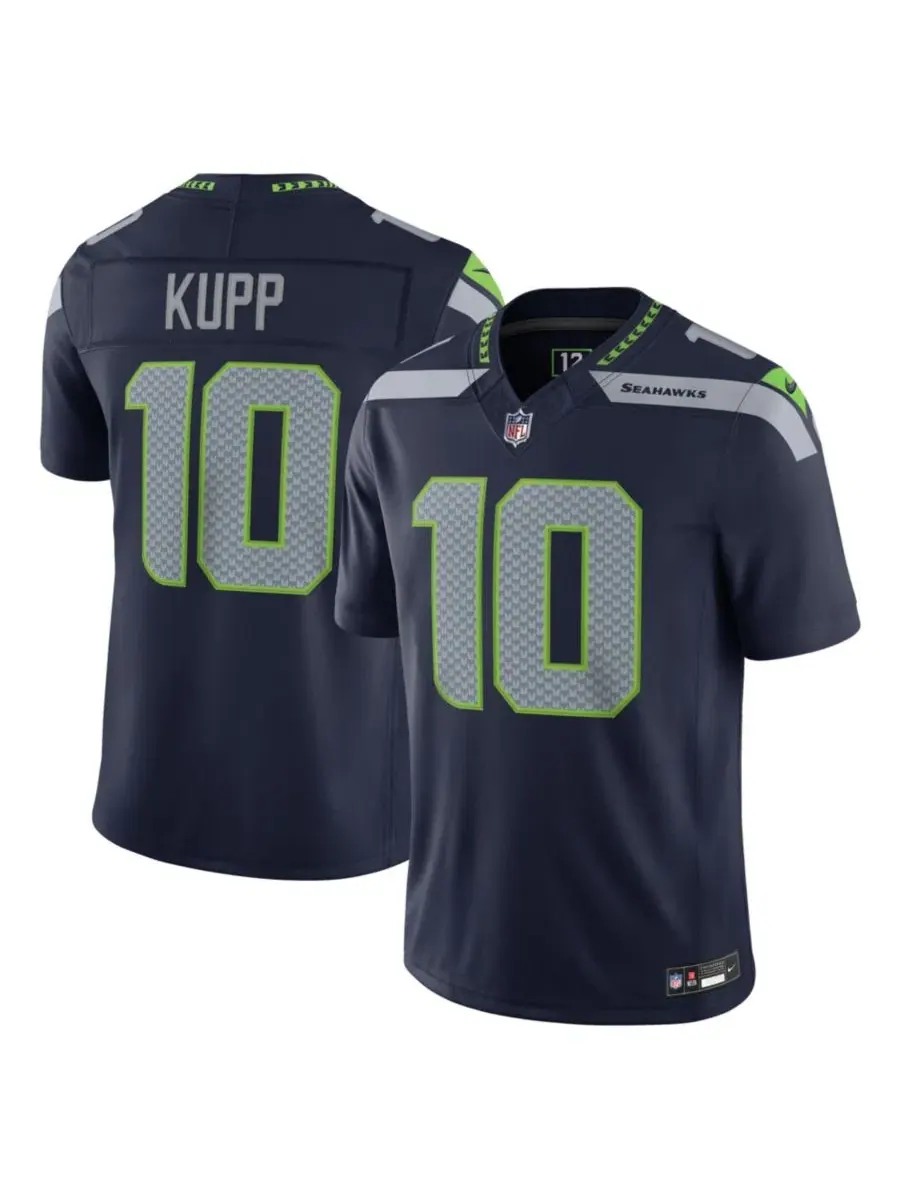 Мужская футболка с длинным рукавом Cooper Kupp College Navy Seattle Seahawks Vapor F.U.S.E