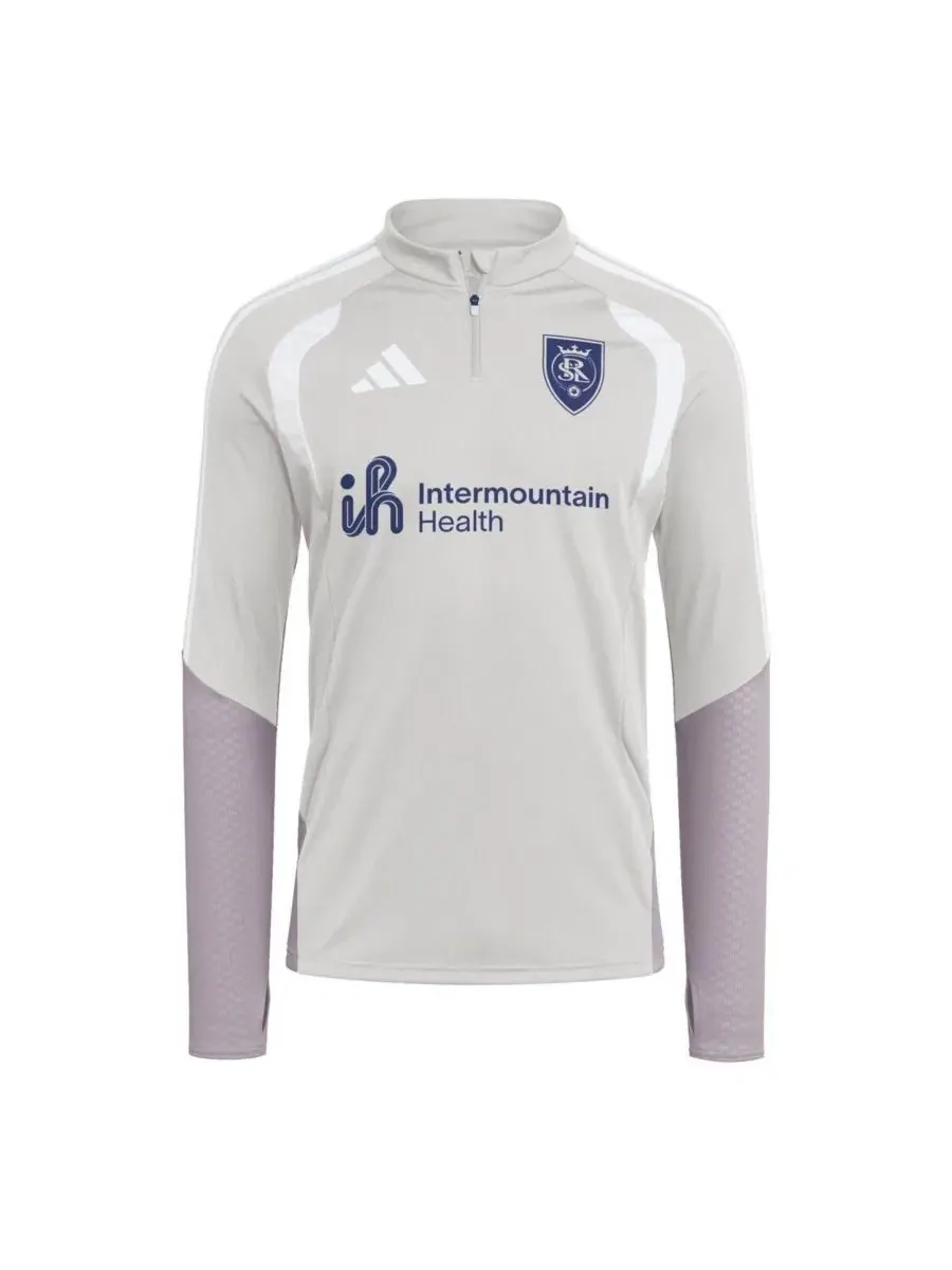 Тренировочная куртка-четверть с принтом Real Salt Lake 2026 Tiro Competition adidas — изображение 2 из 3, серебряный