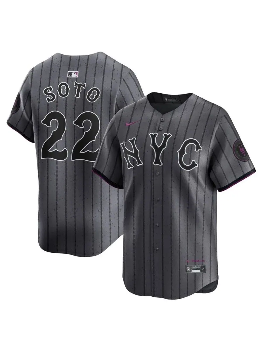 Мужская футболка Juan Soto Gray New York Mets City Connect Limited Jersey Nike