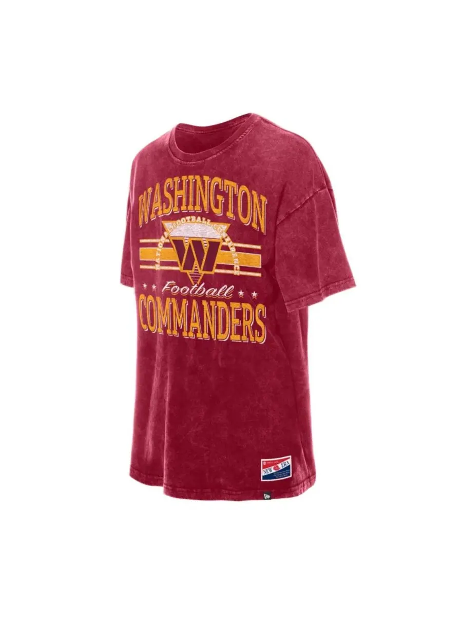 Футболка оверсайз с принтом New Era, Washington Commanders Throwback Oversized — изображение 3 из 4, бордовый