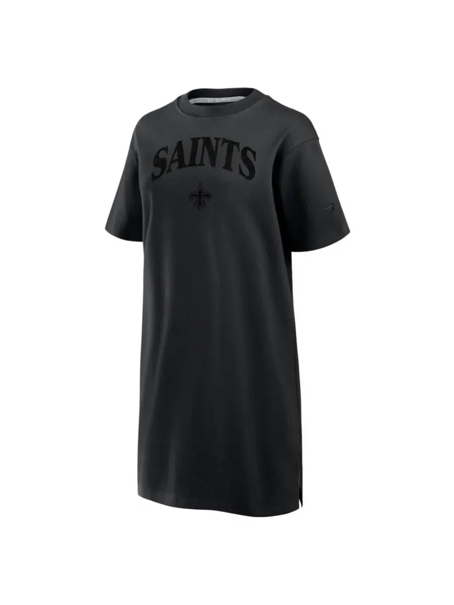 Платье-футболка с принтом New Orleans Saints Elements Go Tri-Blend Fanatics — изображение 2 из 5, черный