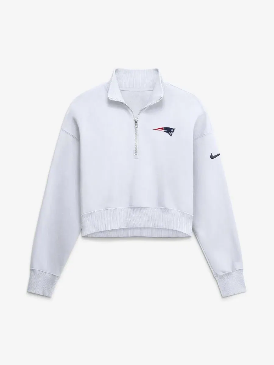 Свитшот женский укороченный с четверть-молнией Oversized Phoenix Fleece Cropped Quarter-Zip Nike