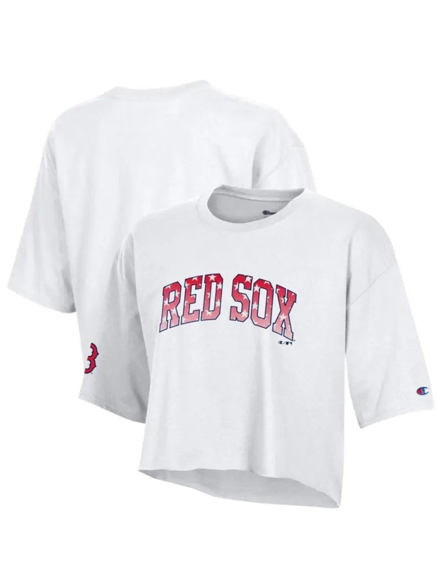 Футболка-кроп с длинным рукавом Boston Red Sox Champion