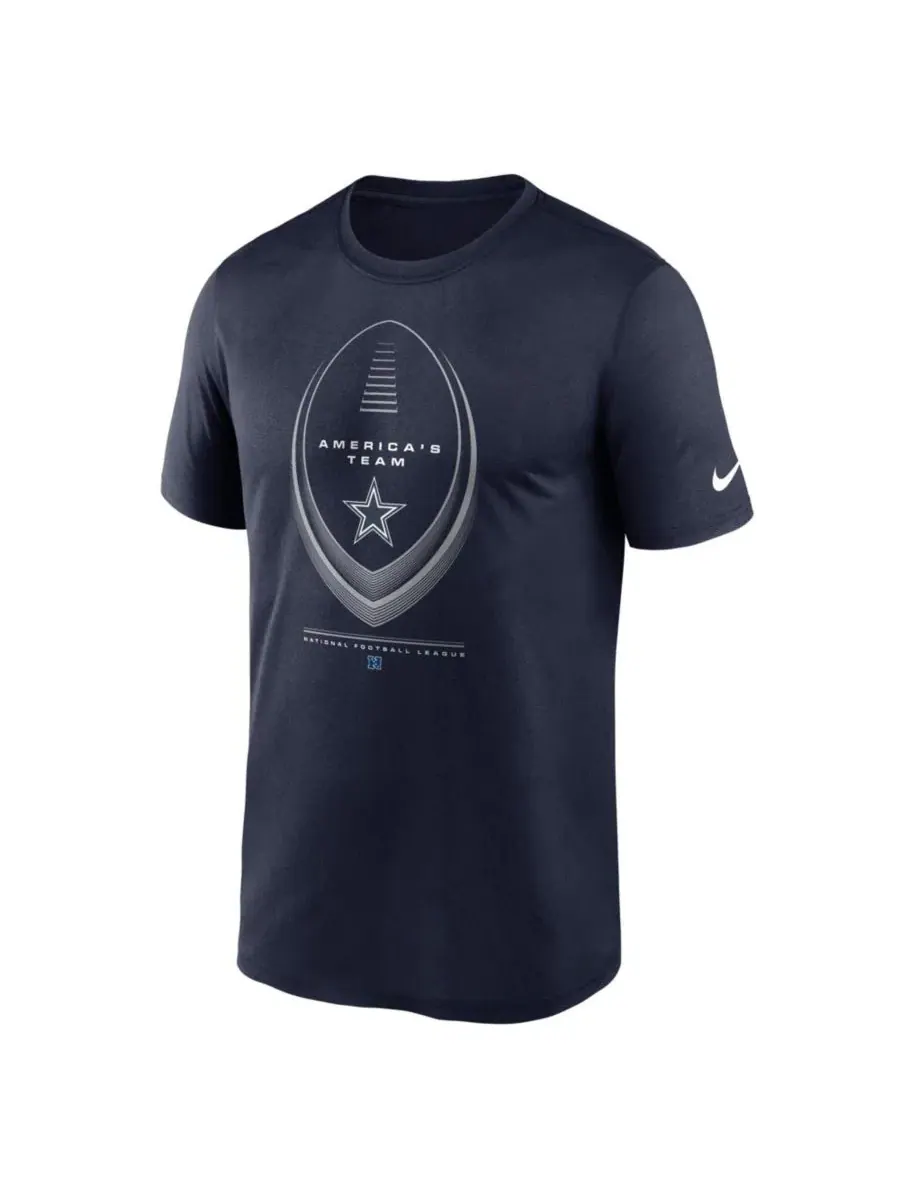 Футболка Nike Dallas Cowboys Legend Icon Dri-FIT с коротким рукавом — изображение 3 из 3, темно-синий