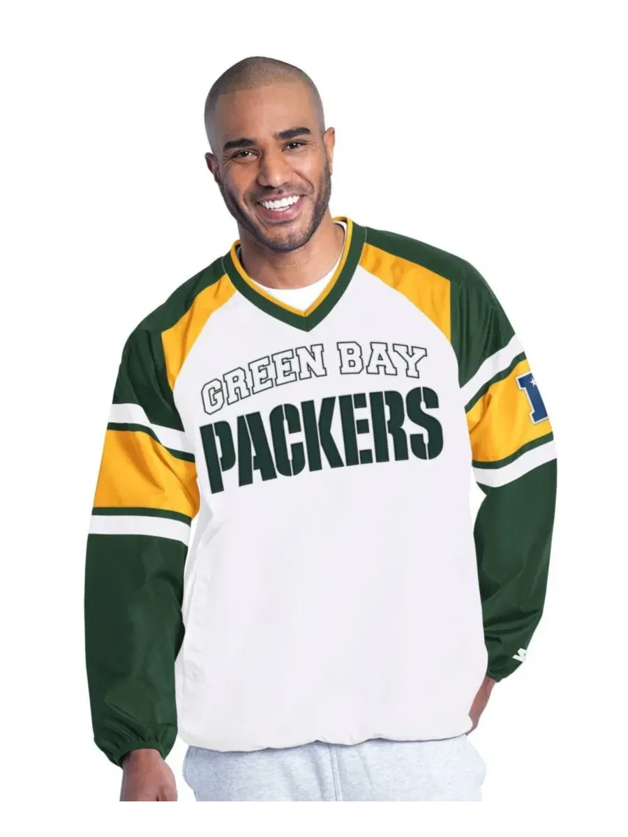 Куртка-пуловер с рукавами реглан Green Bay Packers Infield Play Starter